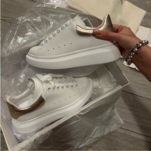 Alexander McQueen sneakers size 37 EU 6.5US metallic golden back